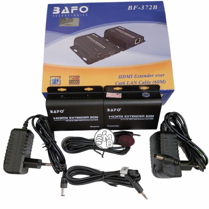 Bafo BF-372B HDMI Extender 60Meter Over Lan Cat6 with IR