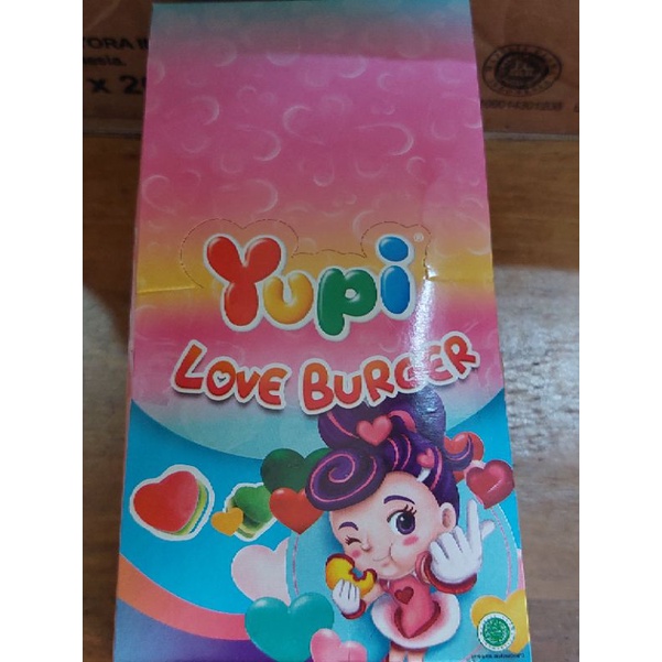 Yupi Love Burger 1 Box isi 12 Pcs