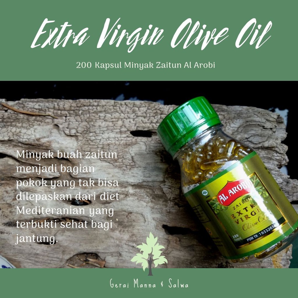 Extra Virgin Olive Oil Minyak Zaitun Al Arobi 200 Kapsul Indonesia