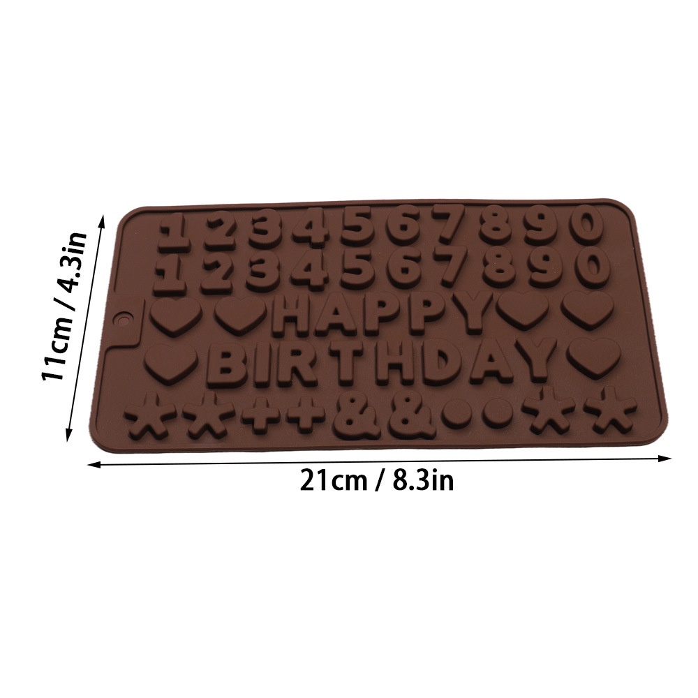 Alphabet Silikon Bentuk Huruf Epoxy abc angka number cetakan Cetakan 3D DIY silicone chocolate mold silikon coklat  cetakan fondant alat dekorasi clay sabun chef