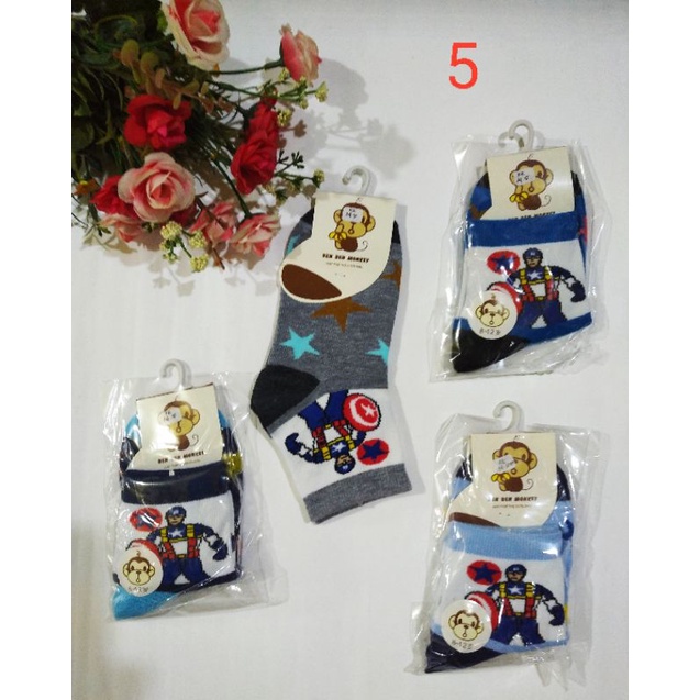 kaos kaki boy girl cowok cewek anak 5 6 7 tahun