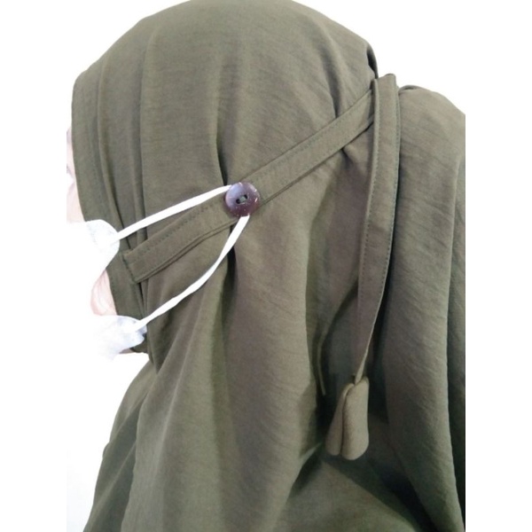 JILBAB KERUDUNG BERGO MARYAM  CRINKLE AIRFLOW KANCING Size M