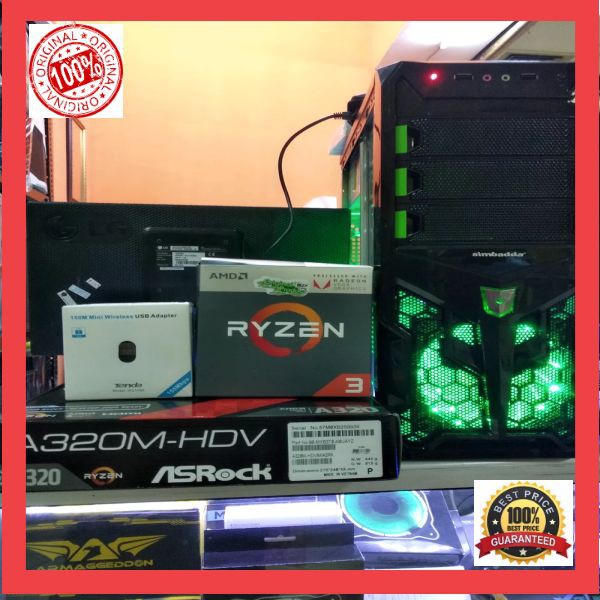 Termurah PC GAMING RYZEN 3 2200G HDD 1TB FULL GAME