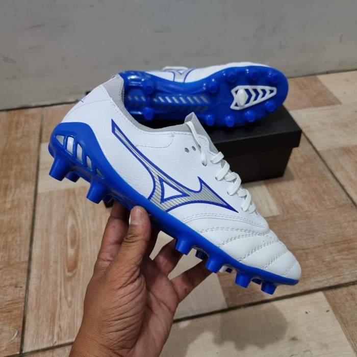 SEPATU BOLA MIZUNO MORELIA BETA3 GREY BLUE FG-SEPATU BOLA MIZUNO-sepatu bola