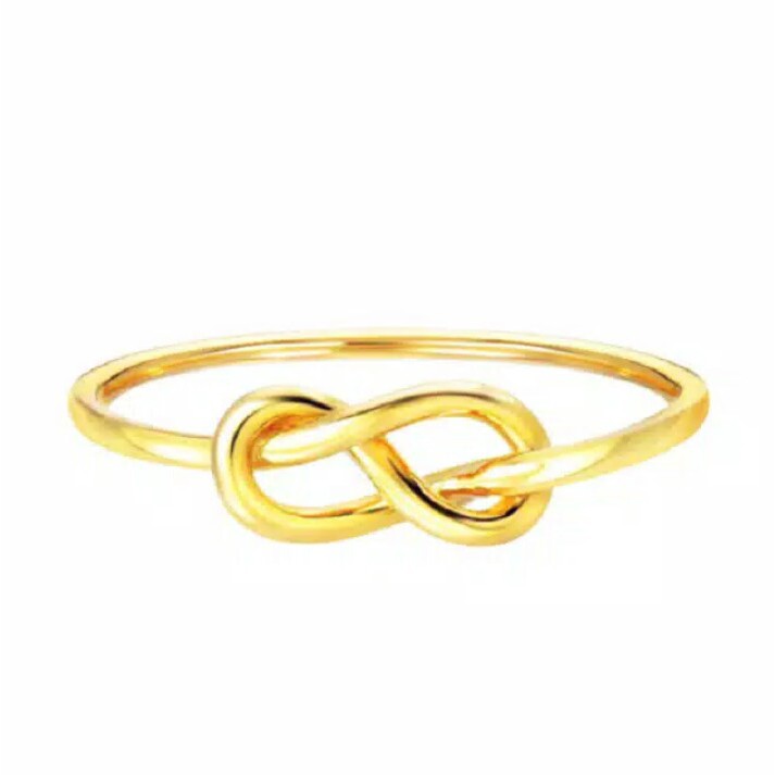 Cincin emas desain korea infinity