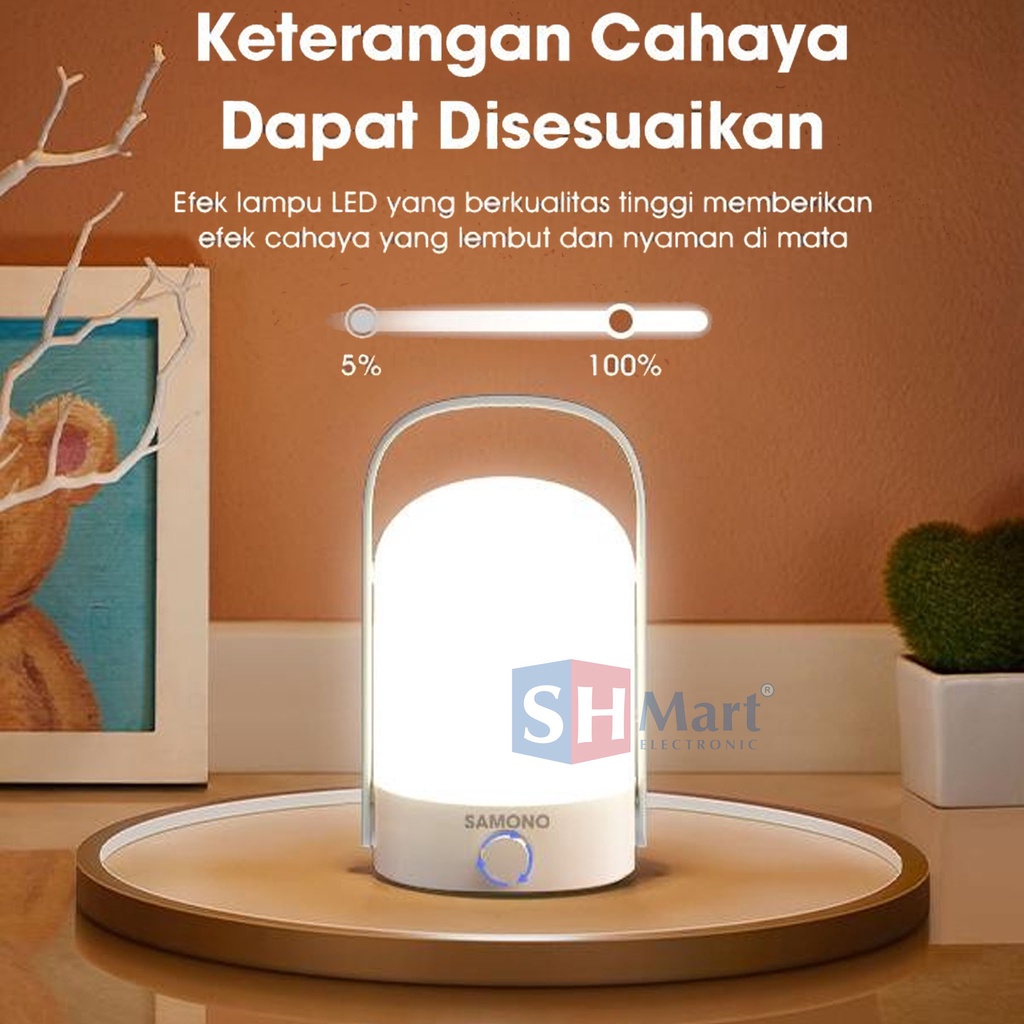 LAMPU GANTUNG PORTABLE TERANG 360° LAMPU SENTER SW-RLW08 PUTIH - SAMONO