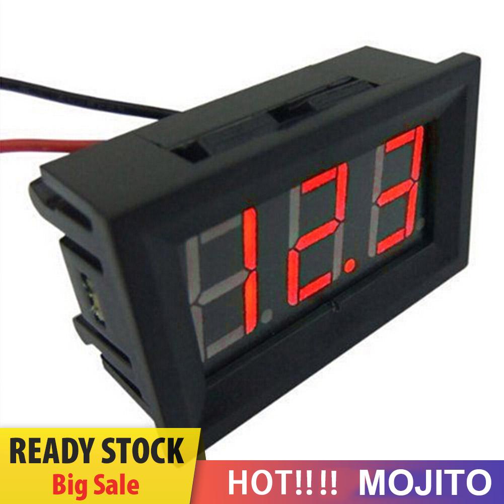 MOJITO Mini 0.36in DC 2.4V-30V 2-Wire LED Digital Display Panel Battery Voltmeter