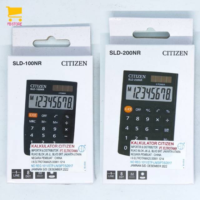 

Kalkulator citizen SLD-200NR / 100NR 1line display 8digits ORIGINAL