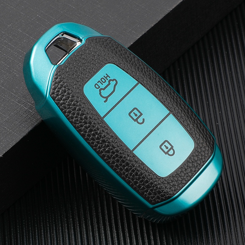 Case Kunci Remote Mobil Bahan Kulit TPU Untuk Hyundai I30 Ix25 Elantra KONA Solaris Azera Grandeur Ig TM Accent Santa Fe Palisade