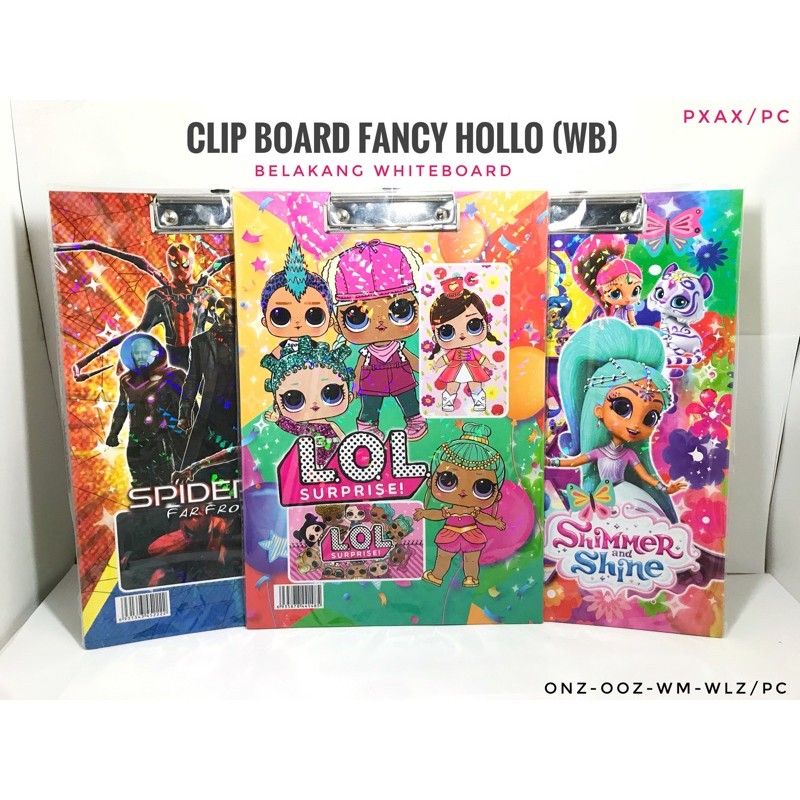 

Papan Ujian / Clip Board Hollogram karakter murah medan