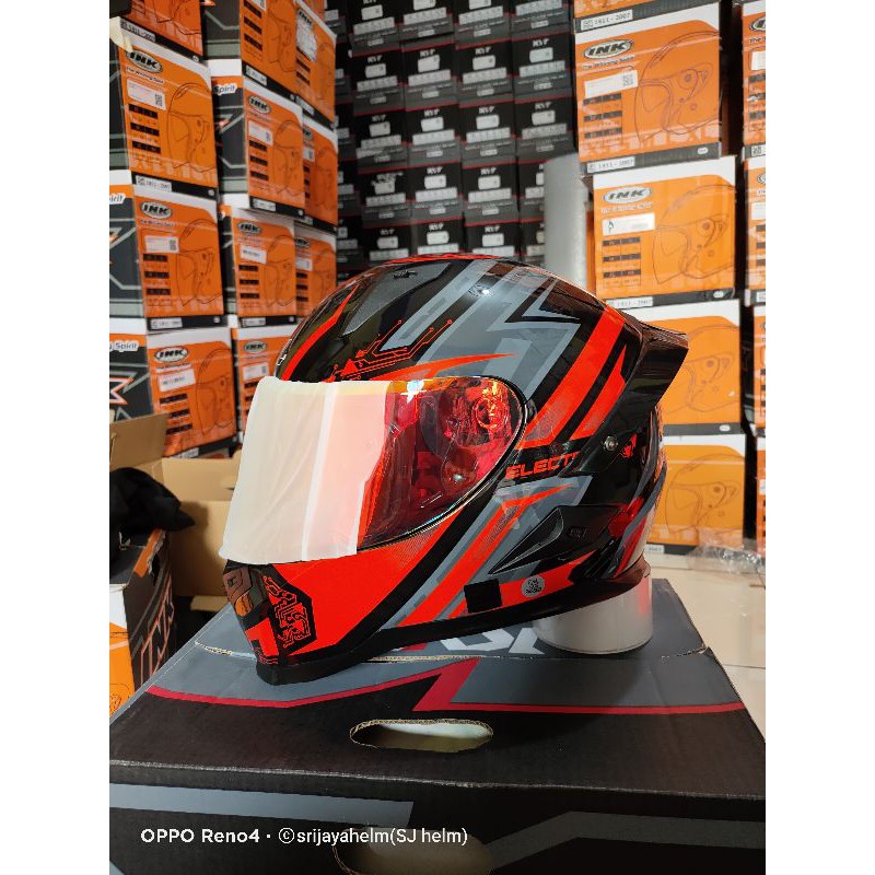 Sale_HELM SNAIL FF S1 ELEKTRIK BLAK/RED/SILVER ORIGINAL