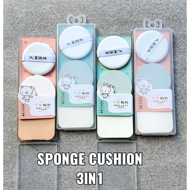 Sponge Make up Lengkap 1set isi 6pcs  Sponge Make Up Spon Bedak Spons Pembersih Wajah Spons Foundati