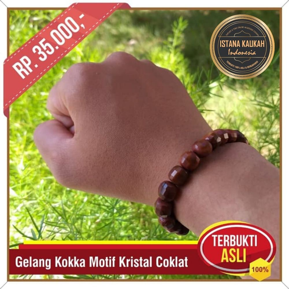 Gelang Kaukah Asli, Gelang Kokka Motif Kristal - Istana Kaukah