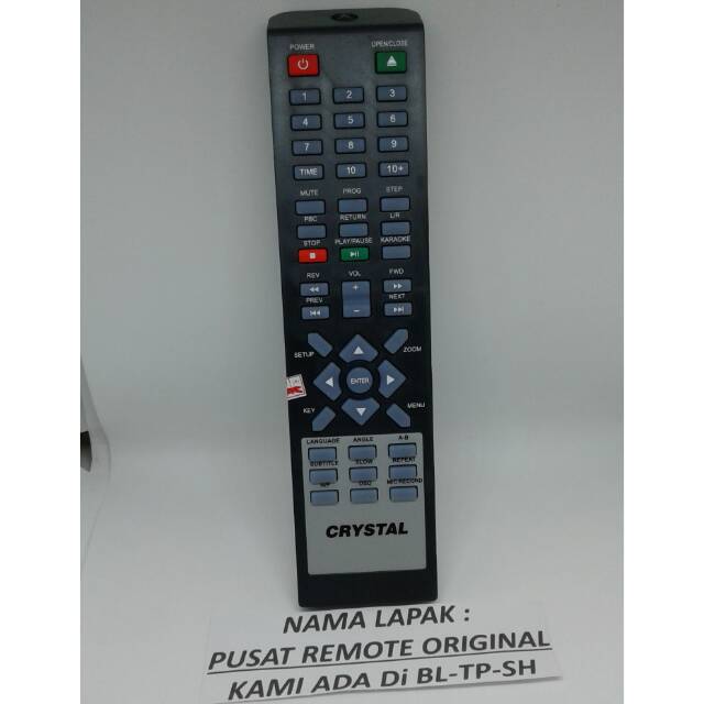 REMOTE REMOT DVD PLAYER CRYSTAL ORIGINAL PANJANG