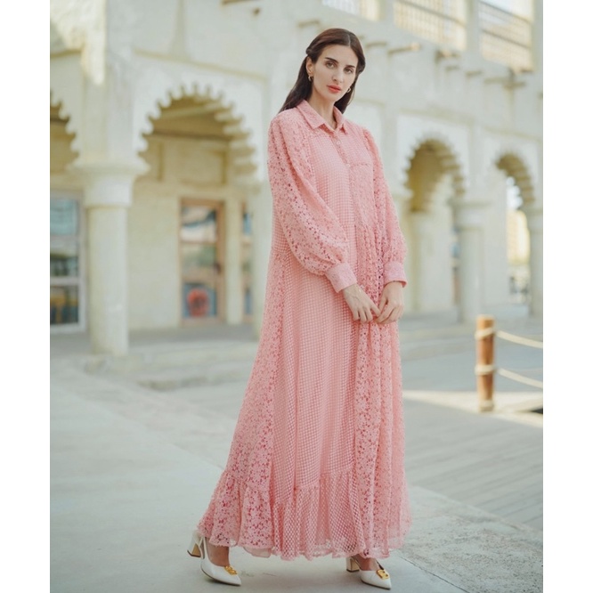 Sandrina Maxi Dress Benang Jarum size S Preloved