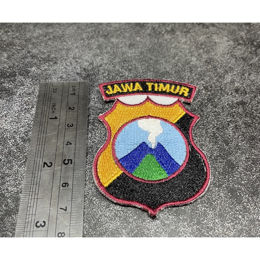 Bet Polres Jawa Timur - Badge Baju Polda Jatim Bordir