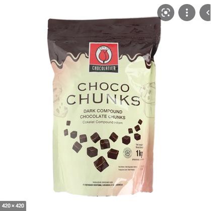 

Ready Tulip Dark Choco Chunks 1kg Chocochunks topping Coklat Chocolate Chunk Topping Cookies Brownies Enak Kualitas Terjamin