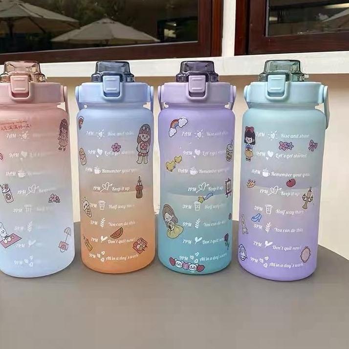 ANG Botol Minum Pelangi / Botol Minum 2Liter / Botol Minum Rainbow Viral 2Liter