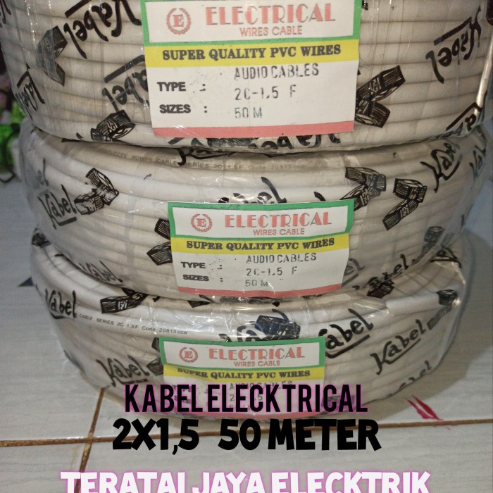 Terlaris Kabel Nym Kawat Elecktrical 2X1,5 50Meter /Kabel Listrik Nym Promo