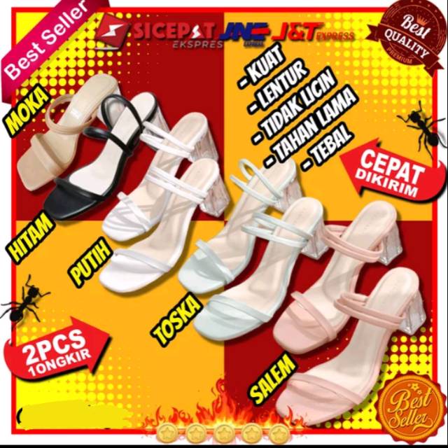 sandal sepatu kerja wanita highheels hak tinggi sandal model terbaru wanita