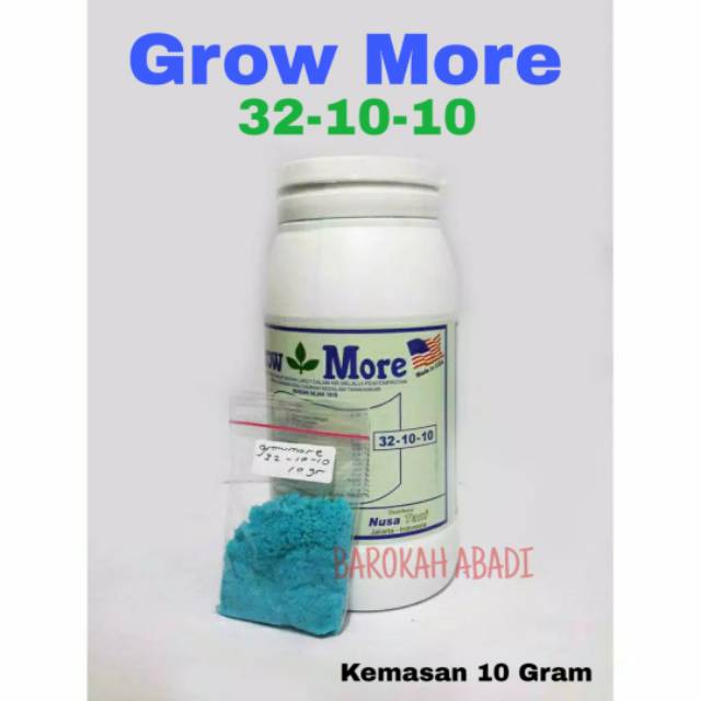 Pupuk Daun NPK Grow More 32-10-10 Eceran Repack 10 Gram