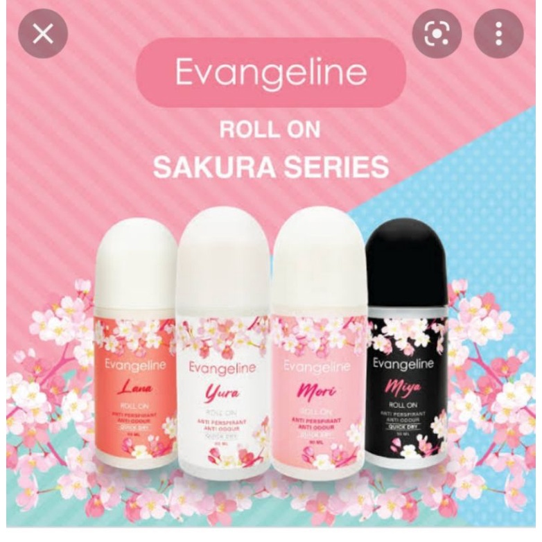 Evangeline Roll On Sakura Series Deodorant - 50ml