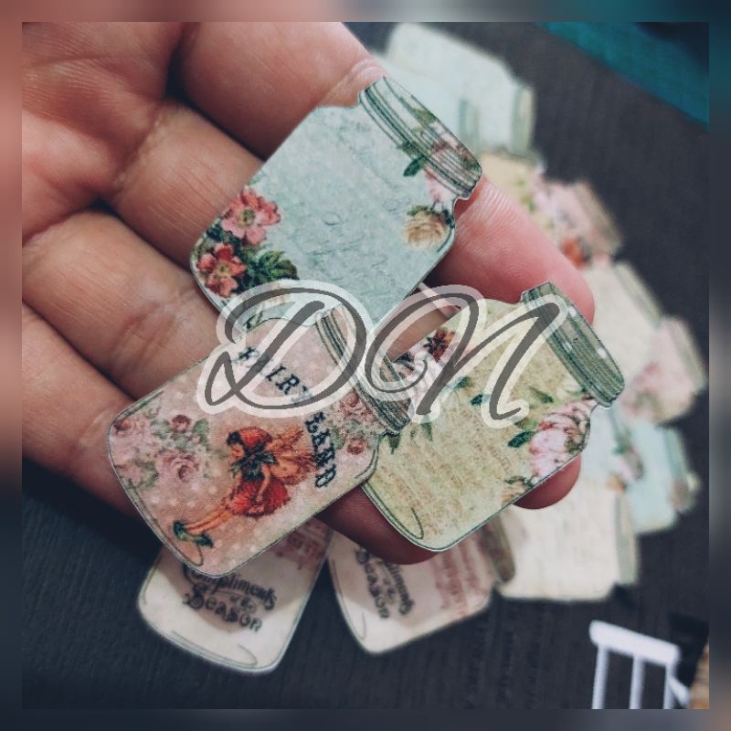 

isi 18 pcs sticker kertas mini toples aesthetic sticker glossy aesthetic jurnal