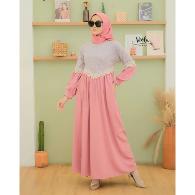 (Ready Stok) [Ori Viola] Clarissa dress/ Ity crepe premium/ Gamis Premium/ Maxi Dress/ Gamis Satu se