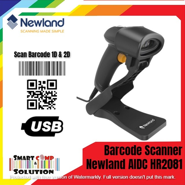 Barcode Scanner Newland AIDC HR2081 Handheld USB QRcode 2D HR-2081