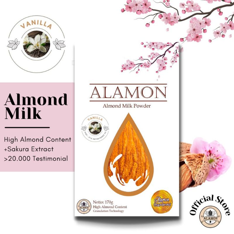 

Susu Almond / Alamon Rasa Vanilla ( Nutrisi Ibu Hamil & Melancarkan ASI )