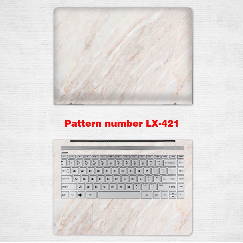 2pcs Stiker Pelindung laptop UNIVERSAL Motif Marmer Bahan VINYL Ukuran 12 13 14 15.6 Inch HP Pavilion ELITEBOOK 840 820 9470M