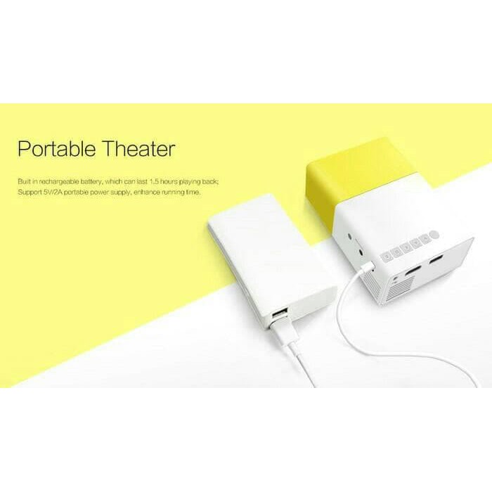 Mini Projector LED | Proyektor | Projektor YG300 | Mini Theater KUNING Grosir