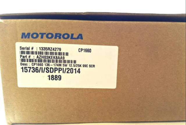 HT motorola CP 1660 VHF 136-174.Lithium battrey.100% original.