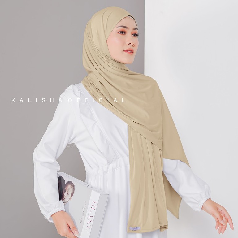 HUMAIRA PASHMINA MALAY JERSEY PREMIUM INSTAN BY KALISHA OFFICIAL-BUTTER