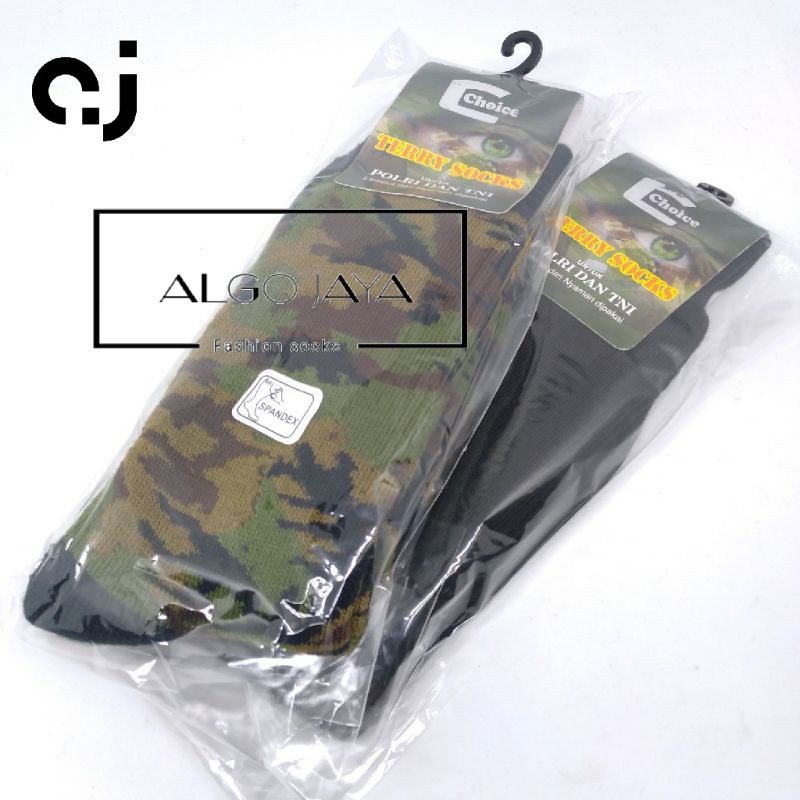 TOKO KL | kaos kaki tebal outdoor PDL TNI P0LRI hitam dan loreng termurah terlaris