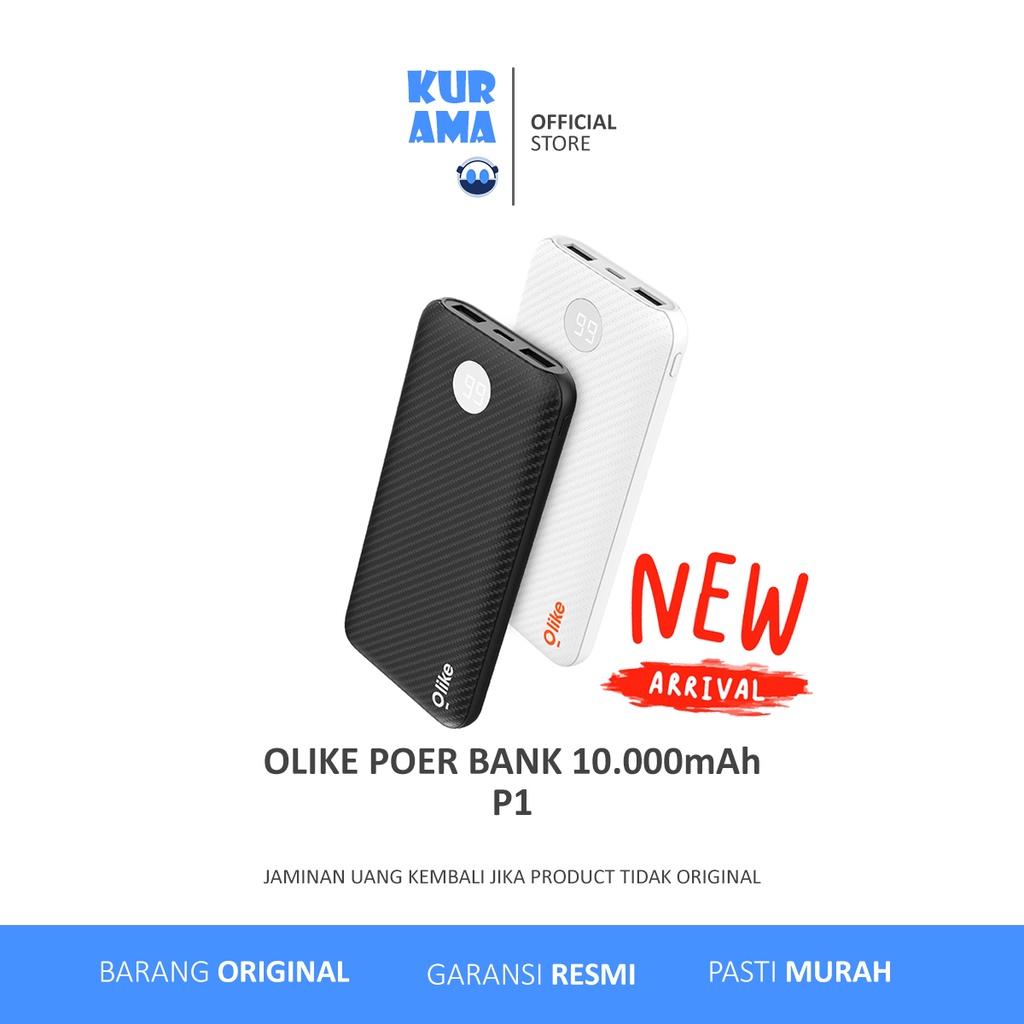 OLIKE POWER BANK OppO OASE P1 (10.000mAh) Dual Output ORIGINAL 100%