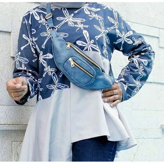 Waist Bag Wood Levis Blue - Tas Wanita/ Tas Selempang/ Tas Bahu Wanita/Tote Bag/Tas Murah/Tas Ransel