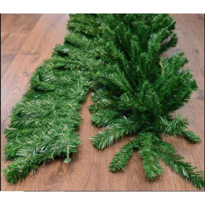 SALE Aksesoris Pohon Natal / Garland Natal / Daun Garland Hijau 2 Meter