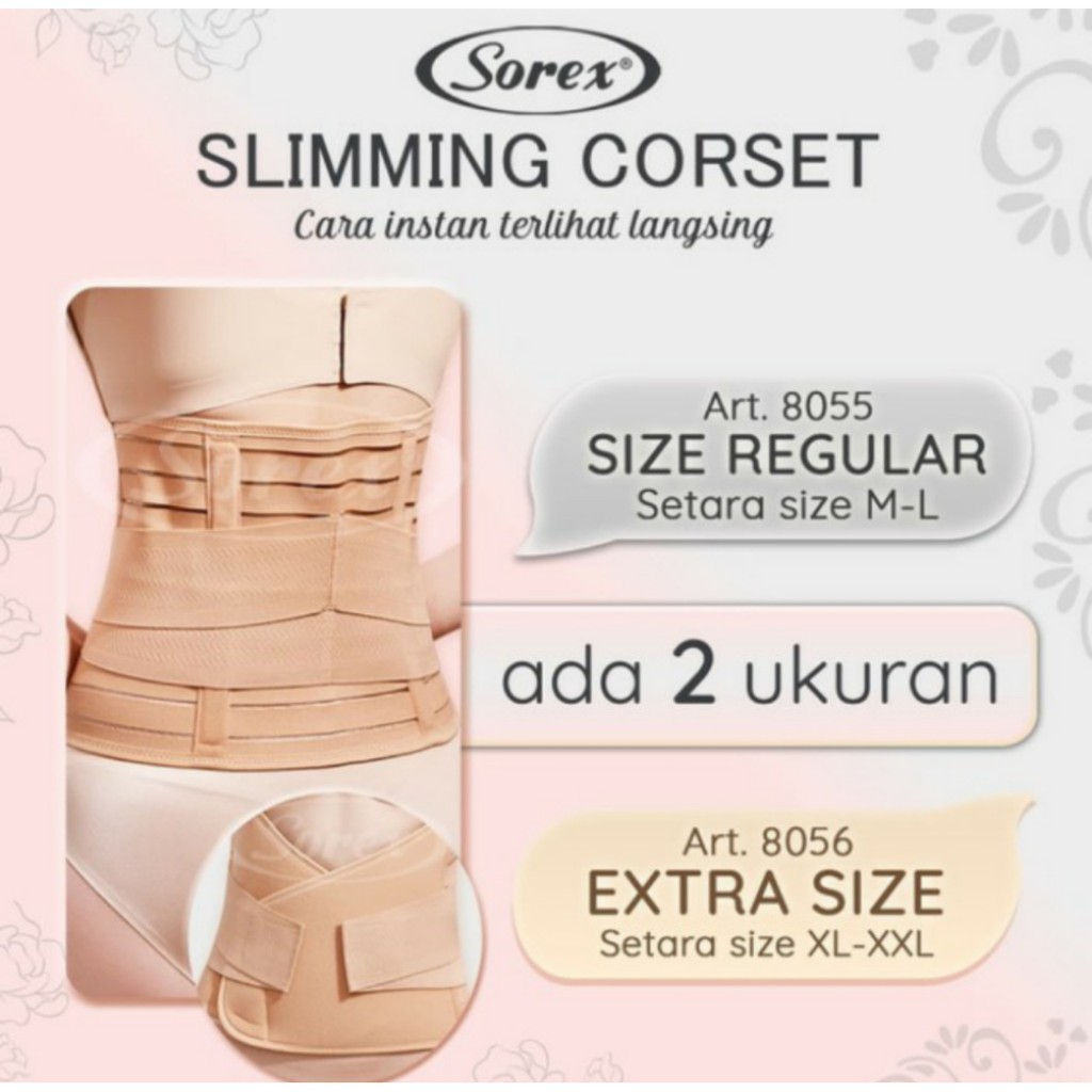 Korset Pengecil Perut Sorex 8055 8056 Original  / Slimming Corset Korset Pelangsing Melahirkan Sorex