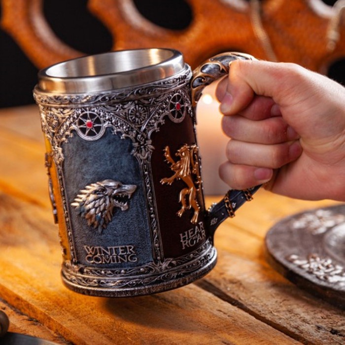 Hadiah Lebaran  Gelas Mug 500ml Medieval Era  Game of Throne Coffee Tea Beer Mug Stainless Steel