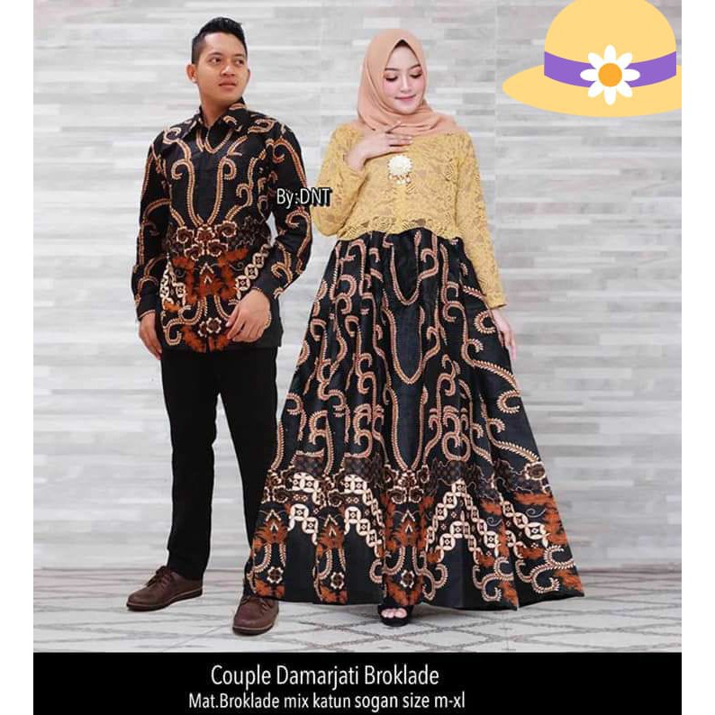 GROSIR BATIK GAMIS COUPLE DAMARJATI BROKLADE