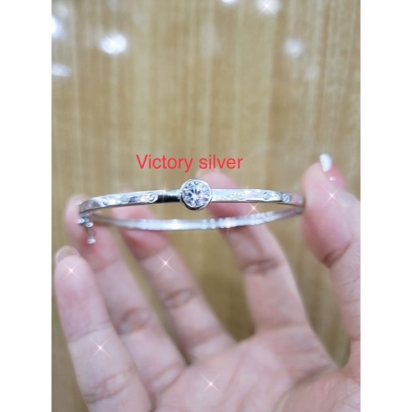 gelang perak asli 925 lapis mas putih #gelang silver asli 925 lapis mas putih #gelang bangle