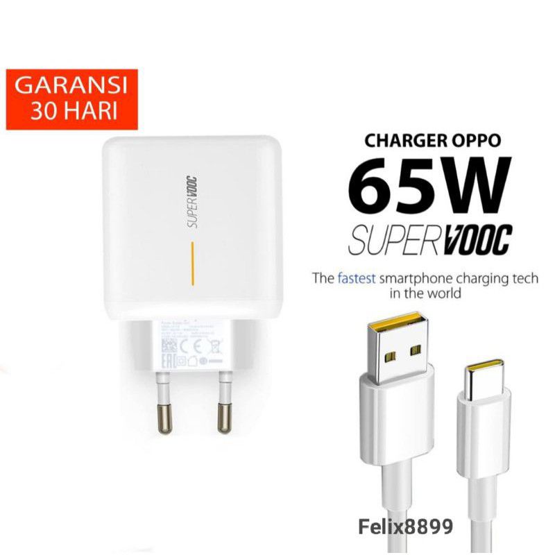 Charger Oppo A95 Reno 6 4G Reno 6 5G Reno 6 Pro 5G Reno 2 3 4 5 6 Flash Charge 65W Original / Charger Casan Oppo Reno 2 2f Reno 3 Reno 4 Pro Reno 5 Reno 6 Reno 5F Reno 2F