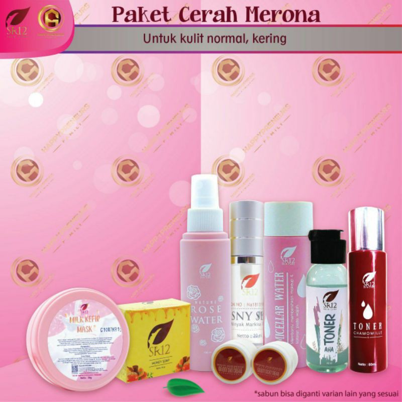 PAKET KOMPLIT JENIS KULIT KERING/ PAKET CERAH MERONA / Paket perawatan wajah original / premium / berkualitas / termurah / bagus / bpom