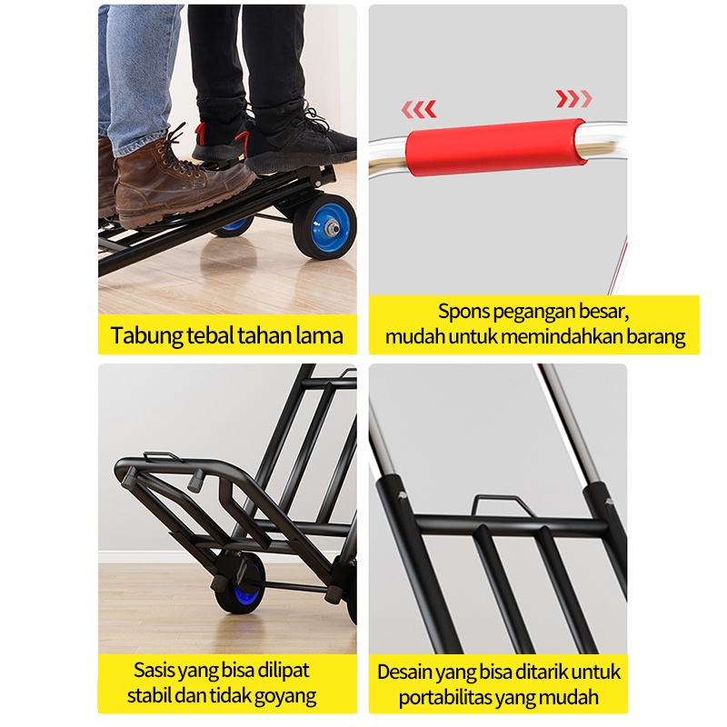 Reaim Troley Lipat Bawa Aqua Galon Troli Lipat Trolley Barang Serbaguna Luggage Carrier Trolley Lipat Troli Barang Lipat Dorongan Galon