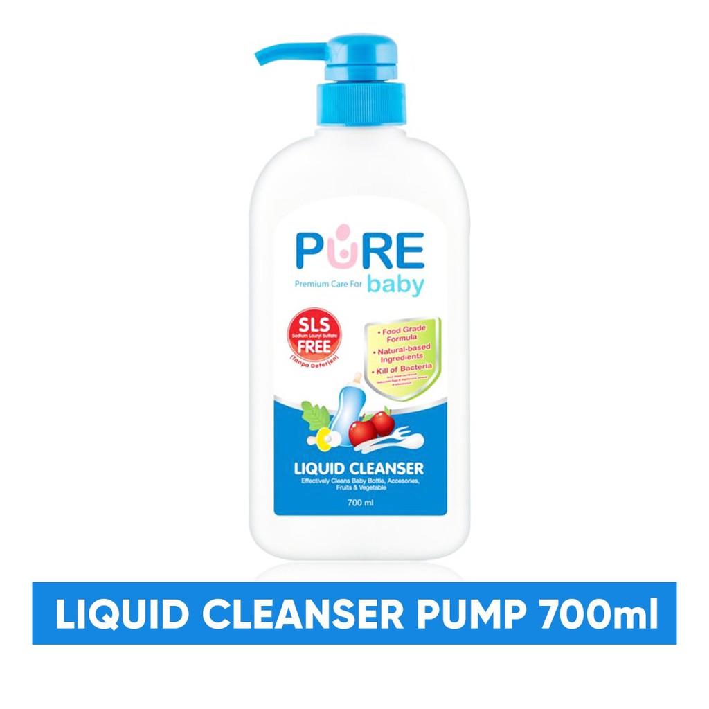 Sabun Cairan Pembersih Botol Pure Baby Liquid Cleanser Pump 700ml