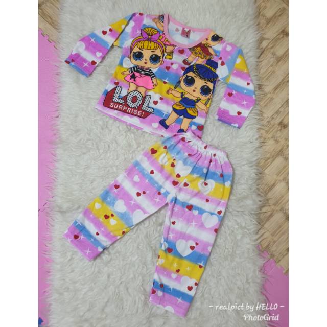 PIYAMA PP ANAK RAINBOW REALPICT/STELAN ANAK SANTAI/SET ANAK ANAK