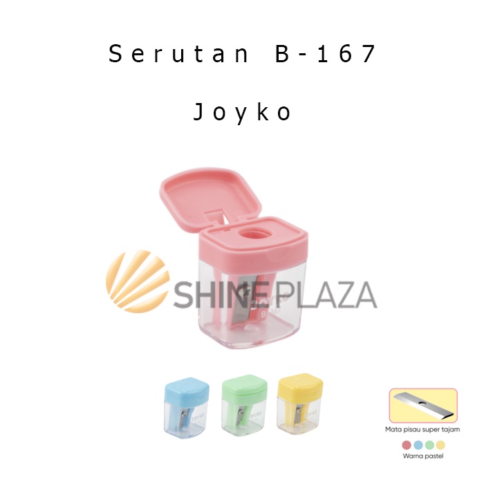 

Serutan Rautan Pensil Pastel Joyko B-167 - Pencil Sharpener Joyko