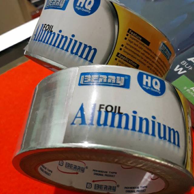 

Lakban tebal plaster aluminium foil silver menyala 5cm BERRY diameter 11cm ECER!!!!!