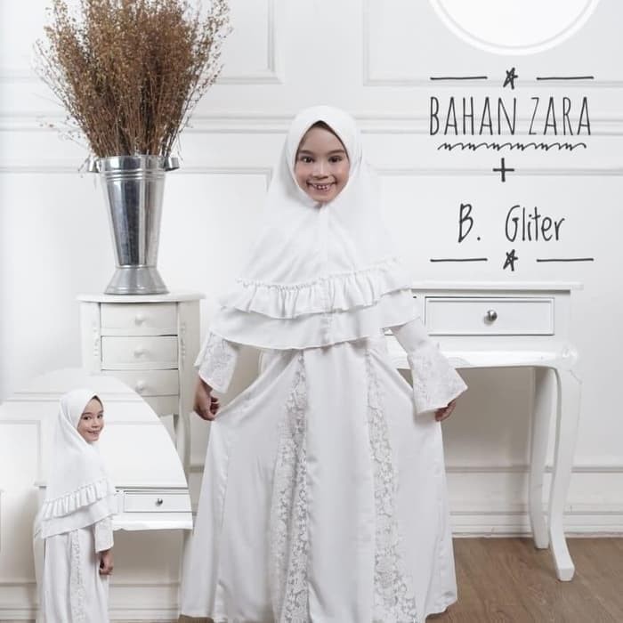  Baju  Gamis Putih  Anak  Perempuan Hijab Casual 